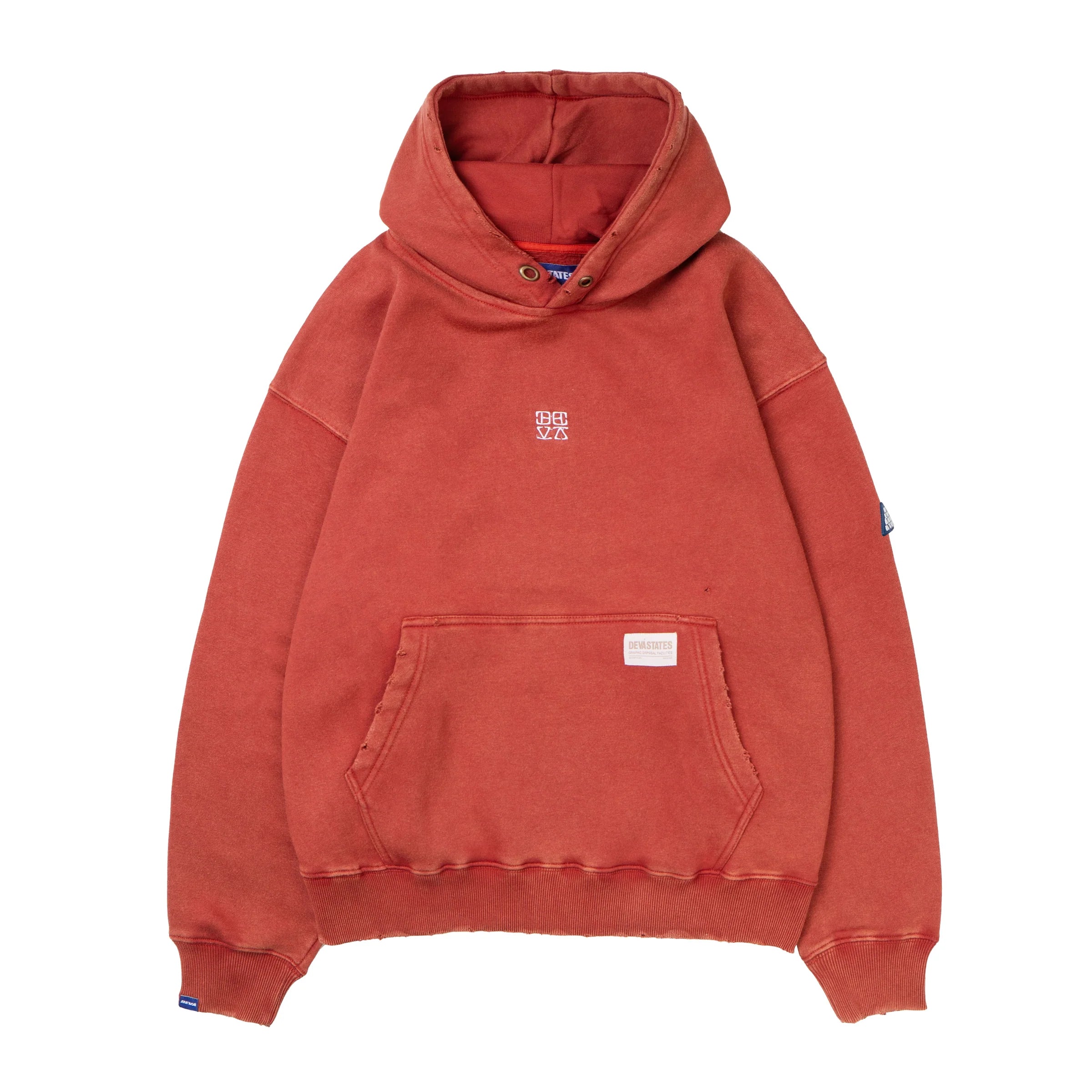 DEV STATES SOLAR SUNFADED HOODIE RED