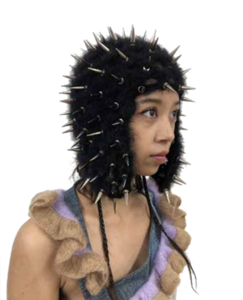 GUI ROSA Spike Studded Crochet Headgear Black – YELINA OPHIS