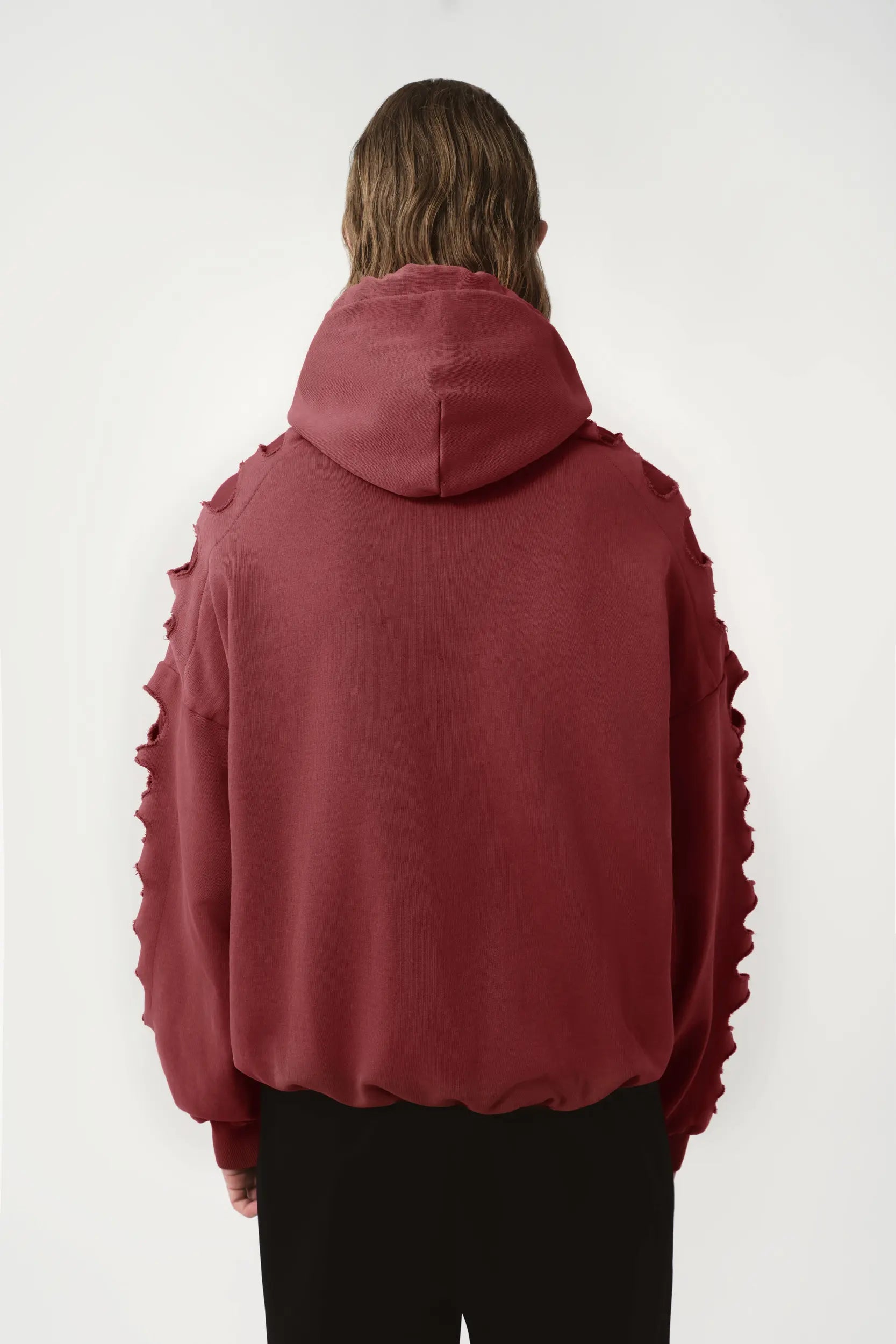 Avavav Shoulderless Cutout Hoodie