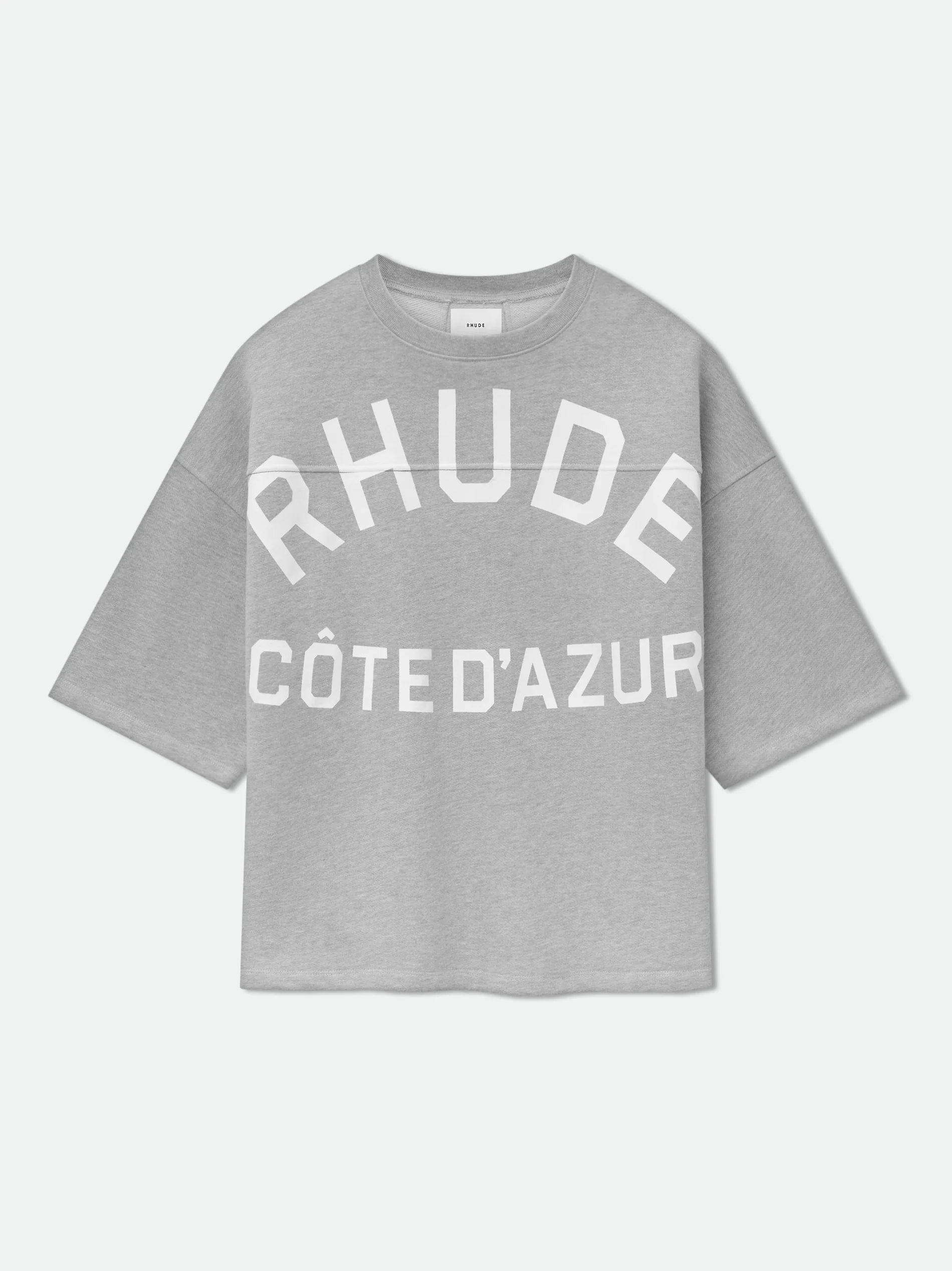 RHUDE COTE D'AZUR MID-SLEEVE BOXY TEE